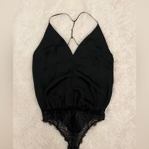 Express Black Bodysuit with Lace Detail